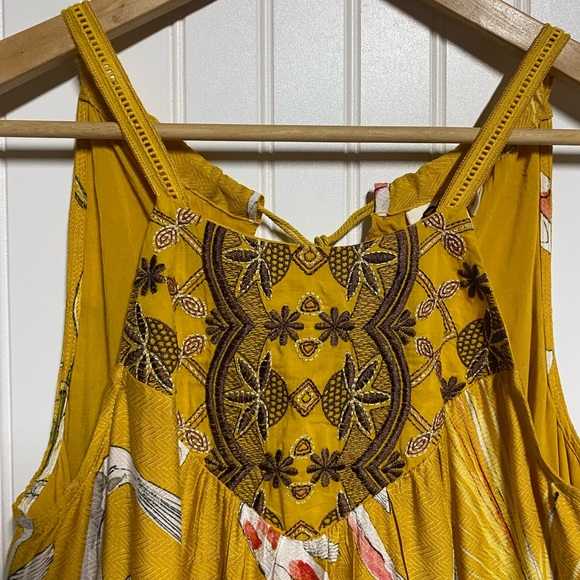 Anthro One September Paradiso Koi Fish Maxi Dress Size XSP Extra Small Petite - Picture 5 of 10